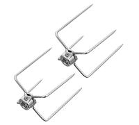 SUPVOX 2 pièces Fourchettes Barbecue Acier Inoxydable Fourches Multifonctions pour Grillades Plein Air Ustensiles Durables et pour Viandes et Brochettes Accessoires Bbq Pratiques