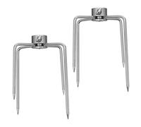 SUPVOX 2 pièces Fourchettes de Barbecue Chromé Accessoires Barbecue Extérieur Antirouille Pratiques pour Brochettes et Grillades Plein Air