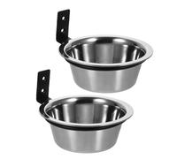 SUPVOX 2 Pièces Gamelles Murales Surélevées pour Chiens Suspendus Réglables Alimentation et Eau Stables Posture Améliorée Gain de Place pour Animaux de Compagnie
