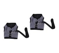 SUPVOX 2 Pièces Gilet en Laisse De Lapin Gilet Harnais Cochons d'Inde Lapin Qui Tire sur La Corde Vêtements De Cochon d'Inde Petite Robe De Harnais pour Animaux De Compagnie Black