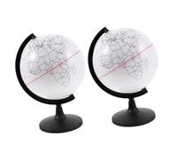 SUPVOX 2 pièces Globe DIY à Peindre Modèle Décoratif Effaçable pour Coloriage et Bricolage Décoration de Bureau Polyvalente Lot