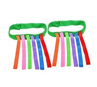 SUPVOX 2 Pièces Jeu de Tirage de Queues Coloré pour Garçon Fille Accessoires Ludiques pour Activités Extérieur pour Développement Social et Coordination Œil Main Queues Incluses