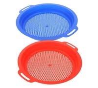 SUPVOX 2 Pièces Jouets de Plage Plastique pour Garçon Fille Tamis à Sable à Maille Fine Filtre à Sable Portable pour Jeux de Plage Garçon Fille Accessoire de