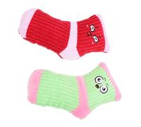 SUPVOX 2 pièces Jouets Peluche pour Chiens Dintérieur Résistants et Grinçants Lot de Jouets Couineurs pour Chiots avec Formes Griffures et Renforcement du Lien Affectif