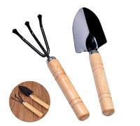 SUPVOX 2 Pièces Kit Mini Outils Jardinage Pelle et Râteau Ergonomiques Outils Robustes pour Plantations et Bonsaïs pour Garçon Fille et Micro Plantes