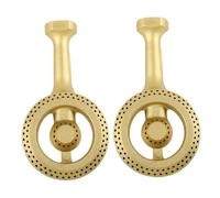 SUPVOX 2 Pièces Kitchen Gas Stove Burner Heads Cast Iron Burner Caps for Even Flame Control and Easy Cleaning Compatible with Gas Stoves