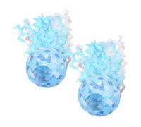 SUPVOX 2 Pièces Lanterne Papier Sirène Décor Anniversaire Garçon Fille Bleu Léger Suspendu Thème Océan Fête Garçon Fille