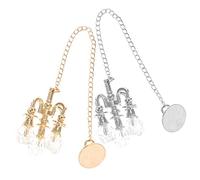 SUPVOX 2 Pièces Lot de Lustres Miniatures Or et pour Maison de Poupée Éclairage Décoratif Plafond Accessoires de Décoration de Mobilier Miniature Stimulez Imagination