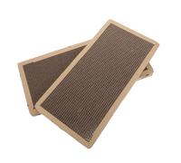 SUPVOX 2 Pièces Lot de Tapis à Griffer pour Chat Sisal Naturel Forme Carrée Tapis Stable et Robuste Carton Ondulé Renforcé Protection des Meubles Les Griffures