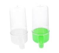 SUPVOX 2 Pièces Mangeoire pour Les Oiseaux Détenteur De Mil Mangeoire à Perruches Distributeur De Nourriture Perroquet Domestique Lapin Bouteilles d'eau Abreuvoir Automatique Plastique