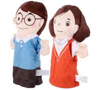 SUPVOX 2 pièces Marionnettes à Main Famille Éducatives Jouets Interactifs pour Garçon Fille Personnages de Contes pour Jeu de Rôle et Développement Moteur