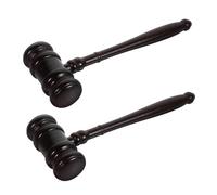 SUPVOX 2 pièces Marteau de Juge Bois Massif Marteau de Vente Aux Enchères Compact et Finition Polie Confortable Outil pour Tribunaux et Enchères