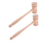 SUPVOX 2 pièces Marteau de Juge Bois Naturel Maillet Ergonomique pour Salle Audience Accessoire de Jeu de Rôle et Vente Aux Enchères