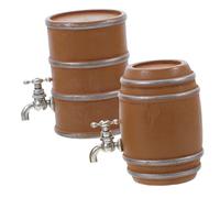SUPVOX 2 Pièces Mini à Vin Bois Robinet Décoration Miniature pour Dollhouse et Micro Accessoire pour Photographie et DIY
