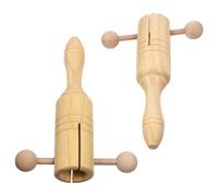 SUPVOX 2 Pièces Musical Bois pour Garçon Fille Instruments de Percussion avec Cloches Éveil pour Garçon Fille pour Apprentissage Musical et Décoration