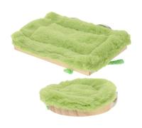 SUPVOX 2 Pièces Nid Chaud pour Oiseaux De Compagnie Nid en Cage De Conure Lit De Couchage pour Oiseaux en Cage Douillet pour Perruches Lit d'hiver à Poche Hamac Oiseau Conure Green