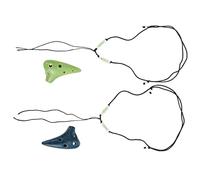 SUPVOX 2 pièces Ocarina Mini Instrument Céramique et Musical pour Garçon Fille Lot de Bleu Foncé et Vert Cadeau Éducatif Compact Couleur Aléatoire Couleur Aléatoire