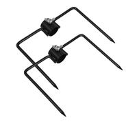 SUPVOX 2 Pièces Outdoor Iron Flag Pole Stake Heavy Duty Umbrella Stabilizer Stand for Garden Camping Fishing Beach Patio