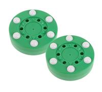 SUPVOX 2 Pièces Palet de Hockey sur Plancher D'intérieur Vert Anti-Rebond en PP, Taille Officielle Structure Six Billes, pour Entraînement en Garage et Pratique en Patinage à roulettes