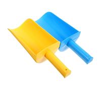 SUPVOX 2 pièces Pelles à Sable pour Garçon Fille Demi Lune Bleu et Jaune Outils de Jeu Plage et Résistants pour Creuser Cadeau pour Parc et Bac à Sable