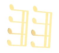 SUPVOX 2 Pièces Pinces à Partition Musique Métal Doré Lot de Porte-page Robuste et Élégant pour Musiciens Clips Notes Doux sur Accessoires pour Piano Guitare Lyres et Pupitres