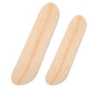 SUPVOX 2 Pièces Planche de Skateboard Vierge en Bois, Double Kick Concave | Création Artistique Diy, Surface Non Peinte, Style Rétro Créatif, pour Familles et Garçon et Filles