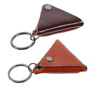 SUPVOX 2 pièces Pochette Cuir pour Médiators Guitare Étui Rangement Portable pour Ukulélé et Plectres et Résistant avec Anneau Porte-clés Pratique pour Musiciens