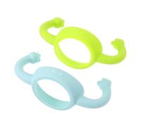 SUPVOX 2 pièces Poignées de Biberon Silicone Lot pour Garçon Fille Prise Confortable et Antidérapante pour Apprentissage de Vert et Bleu