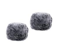 SUPVOX 2 pièces Protège-microphone Anti-éclaboussures Peluche Douce Housse Pare-brise Micro Anti-vent Pratique et Résistante Accessoire Microphone