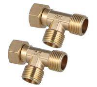 SUPVOX 2 pièces Raccord Cuivre Coudé Lot Connecteur Fileté Intérieur pour Tuyaux Eau et Chauffage et Précis pour Installations Domestiques