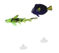 SUPVOX 2 Pièces Silicone Artificial Tropical Fish Ornaments Realistic Floating Aquarium Decorations Fade-Resistant Lightweight for Garden Tank
