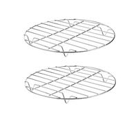 SUPVOX 2 pièces Support Barbecue Rond Acier Inoxydable Lot de Outils de BBQ Pratiques Diamètre pour Vos Activités de Barbecue sans Plateau