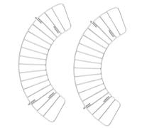 SUPVOX 2 Pièces Support de Cuisson Acier Inoxydable Épais Égouttoir pour Huile de Friture Rack Drainant Corrosion Adapté Aux Plaques de Cuisson de Camping et Barbecue