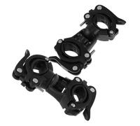 SUPVOX 2 pièces Support Lampe Poche avec Double Fixation Rapide Compatible Multiples Modèles pour et Canne de Marche Noir Lot