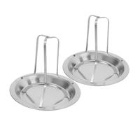 SUPVOX 2 pièces Support Poulet Vertical Acier Inoxydable pour Rôtissoire Barbecue Rack de Cuisson Robuste pour Grill et Fumoir Support de Poulet Compact