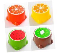 SUPVOX 2 Pièces Tabouret Plastique Garçon Fille Motif Orange Stable et Petit Banc Mignon pour Maison Maternelle et École Grand Petit