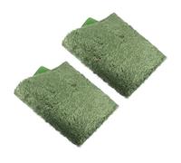 SUPVOX 2 pièces Tapis Mousse Terrarium pour Reptiles Tapis Substrat Simulation Mousse pour Habitat Tortue Terrestre Lavable et Ajustable Adapté Lézards et Amphibiens