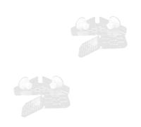 SUPVOX 2 Pièces Terrasse des Tortues Plateforme pour Se Prélasser pour Les Tortues Plateforme D'élevage De Tortues Habitat des Tortues Lit De Cochon d'Inde Ventouse Acrylique Transparent