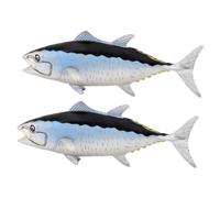 SUPVOX 2 Pièces Thon Simulé Décor De Poisson De Mer Figurine De Petit Poisson Décoration De Poisson Paysage Décoration De Poisson De Bureau Décor De Petits Poissons à Poisson PVC