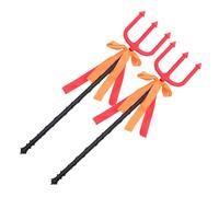 SUPVOX 2 pièces Trident de Démon Plastique Accessoires de Cosplay Halloween Réalistes et Sécurisés Props Portables pour Adultes et Déguisement et Décoration de Fête