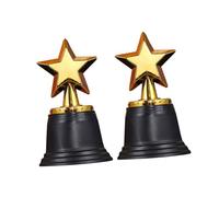 SUPVOX 2 Pièces Trophées Plastique Dorés Étoile Récompenses pour Compétitions Événements Scolaires et Décorations de Fête Hauteur Parfaits pour Motiver Élèves et Leurs Succès