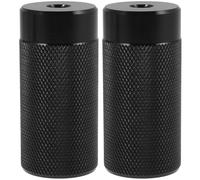 SUPVOX 2 Repose-Pieds de Vélo en Alliage d'Aluminium Antidérapants, Cylindriques, Noirs, Robustes et Détachables, Adaptés pour Selle Passager et Scooter, Accessoires Polyvalents pour