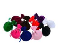 SUPVOX 20 Pcs Paquet de Rangement en Flanelle 9x7cm de U Cordon, Pochettes Élégantes pour Bijoux et Dés, pour Fêtes D'anniversaire Couleur Aléatoire