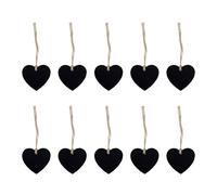 SUPVOX 20 pièces Ardoise Suspendu Coeur Ardoise avec ficelle à Accrocher Mini Tableau Noir Etiquette Ardoise en Double Face pour Enfants Bricolage Fête de Mariage