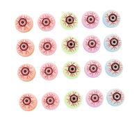 SUPVOX 20 Pièces Balles Yeux Étranges pour Halloween Remplissage de Sacs à Bonbons Jouets Effrayants pour Garçon Fille Couleur Aléatoire