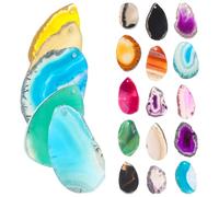 SUPVOX 20 Pièces Breloques en Agate Irrégulière Multicolore DIY pour Création Pendentifs Artisanaux Décoration Bijoux Femme Loisirs Créatifs Présent Fête Annuelle Style Aléatoire