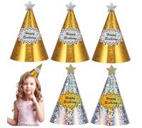 SUPVOX 20 Pièces Chapeau d'anniversaire Chapeau de fête d'anniversaire Chapeaux d'anniversaire étoiles Petit Joyeux Anniversaire Chapeaux de fête couronnes en Papier pour Enfants