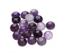 SUPVOX 20 Pièces de Cabochons en Cristal Violet pour Bijoux, Autocollants Ronds à Base Plate, Création de Bijoux et Loisirs Créatifs