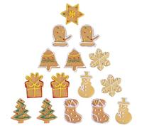 SUPVOX 20 Pièces Décoration Biscuit de Noël en Résine Orange