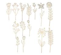 SUPVOX 20 Pièces Décoration Murale Bois Motifs de Fleurs Sauvages en Couches, Légère et Naturelle, pour Balcon et Plantes en Pot D'intérieur Plusieurs styles